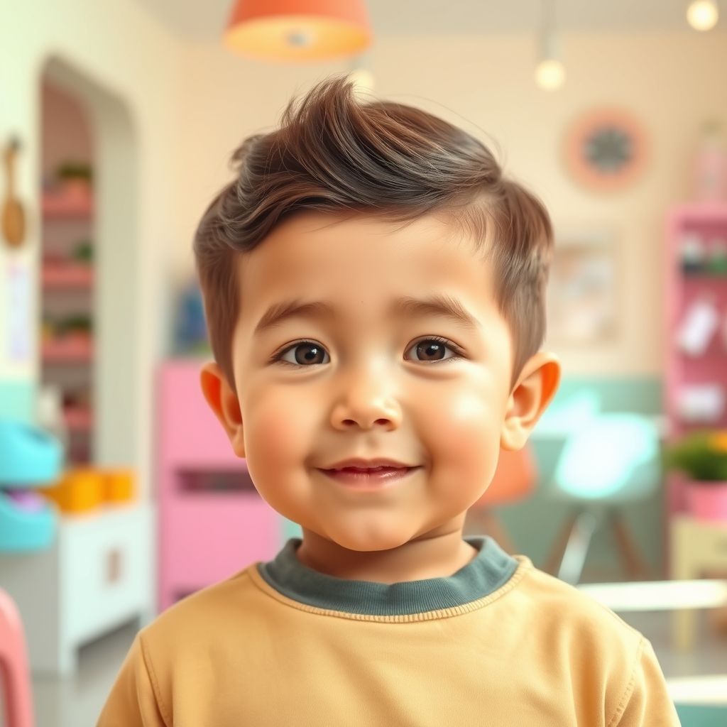 ทรงผมสำหรับเด็กชายอายุ 3 ขวบที่มีใบหน้ากลม